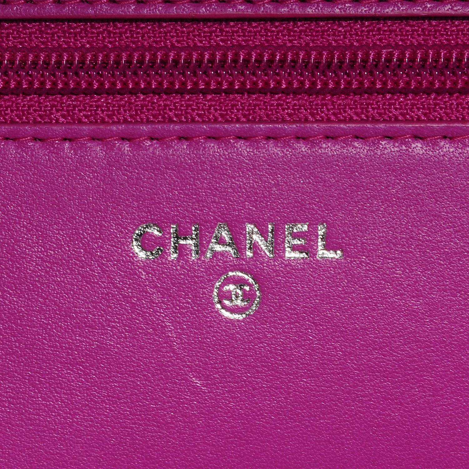 Chanel Lambskin Quilted Boy Wallet On Chain WOC Dark Pink 9 of 21