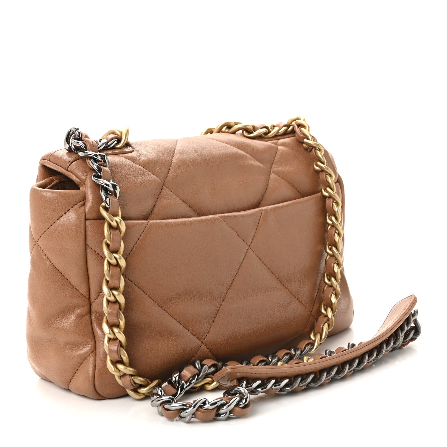 Chanel Lambskin Quilted Medium Chanel 19 Flap Brown 3 of 10
