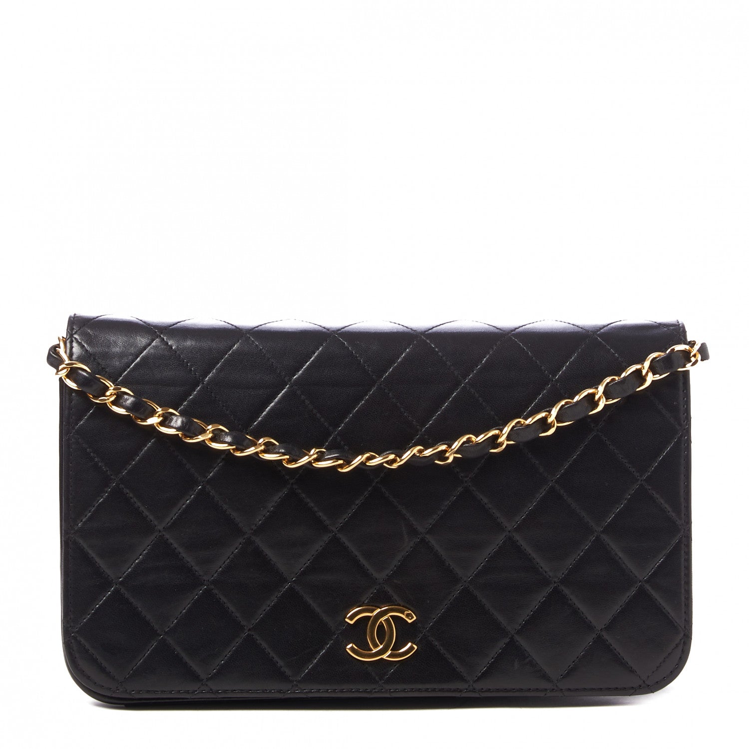 Chanel Lambskin Quilted Small Single Flap Black 1 of 9