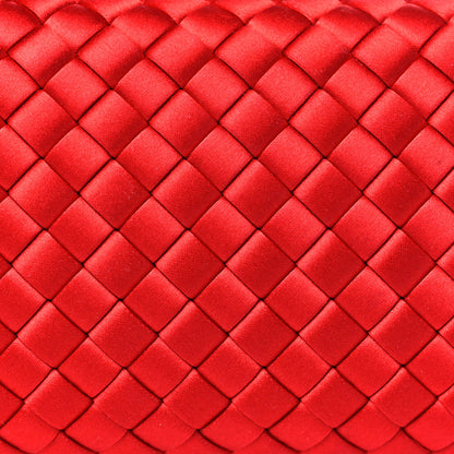 Bottega Veneta Satin Intreccio Impero Ayers Knot Clutch Red 7 of 7