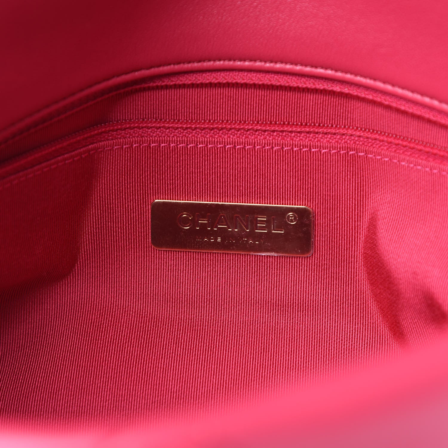 Chanel Lambskin Quilted Large 19 Flap Dark Pink 6 of 11