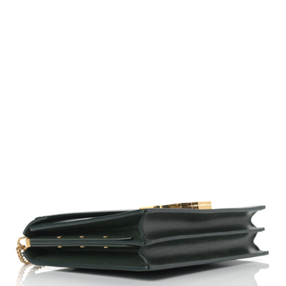 Saint Laurent Smooth Calfskin Monogram Cassandra Clasp Bag Dark Green 4 of 10