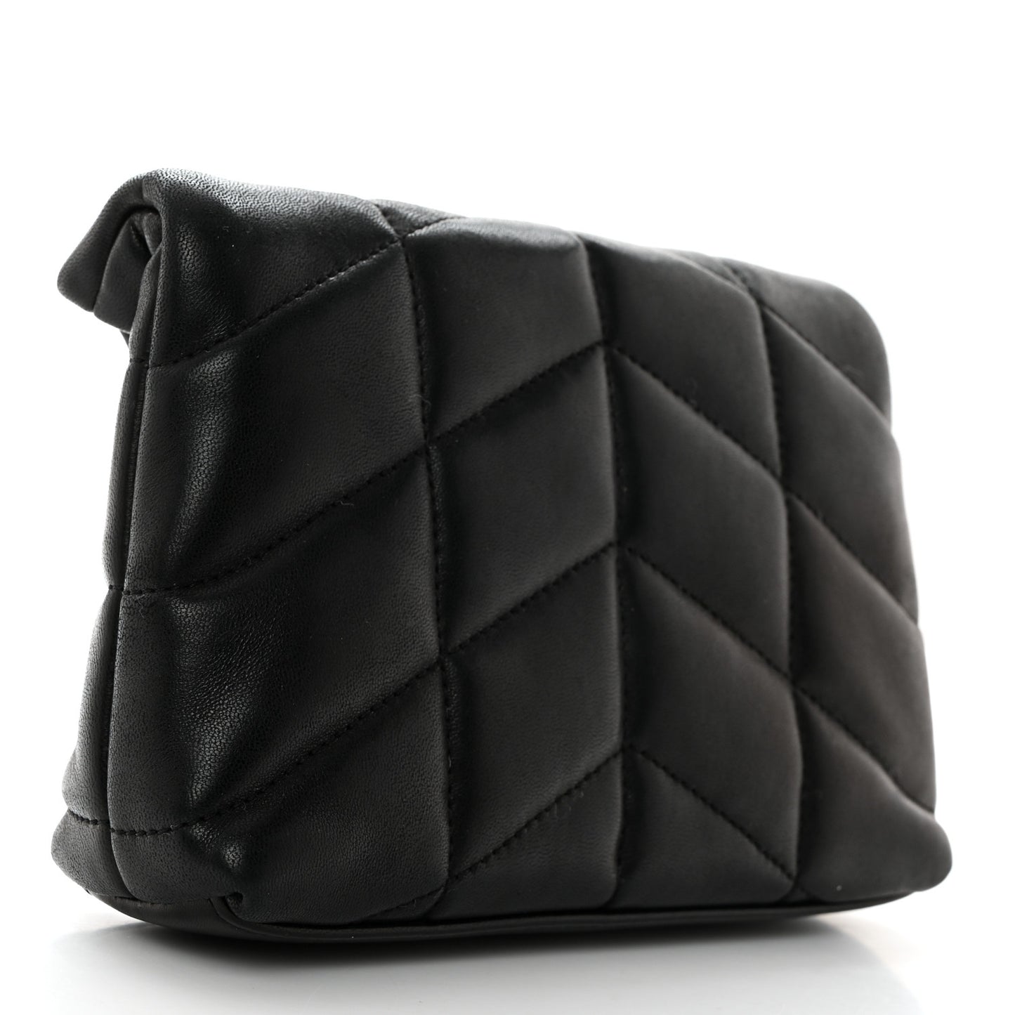 Lambskin Monogram Loulou Puffer Pouch Clutch Black