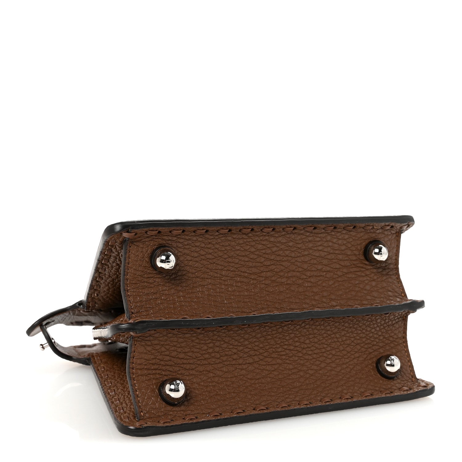 Fendi Cuoio Romano Selleria Petite Peekaboo I SEE U Iconic Satchel Fettuccia 4 of 10