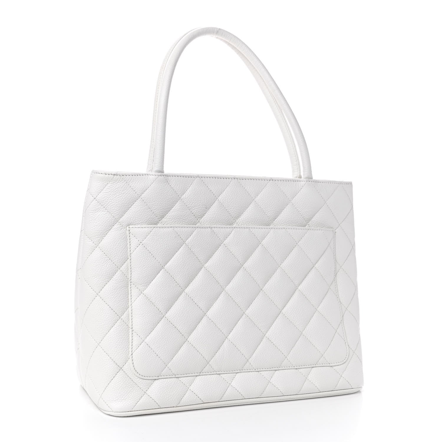 Chanel Caviar Quilted Medallion Tote White 2 of 5