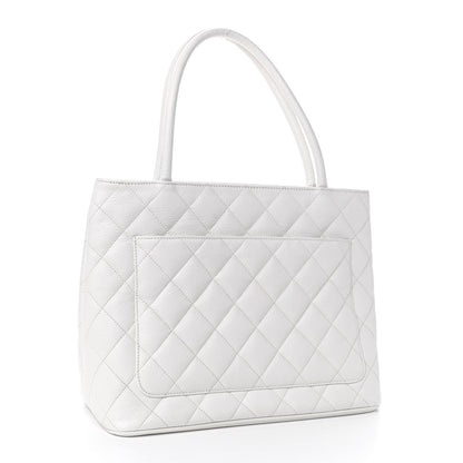 Chanel Caviar Quilted Medallion Tote White 2 of 5