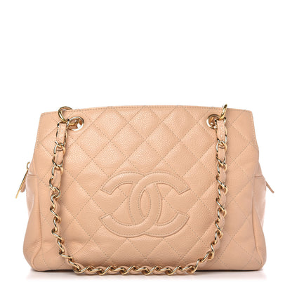 Chanel Caviar Quilted Petit Timeless Tote PTT Beige 1 of 9