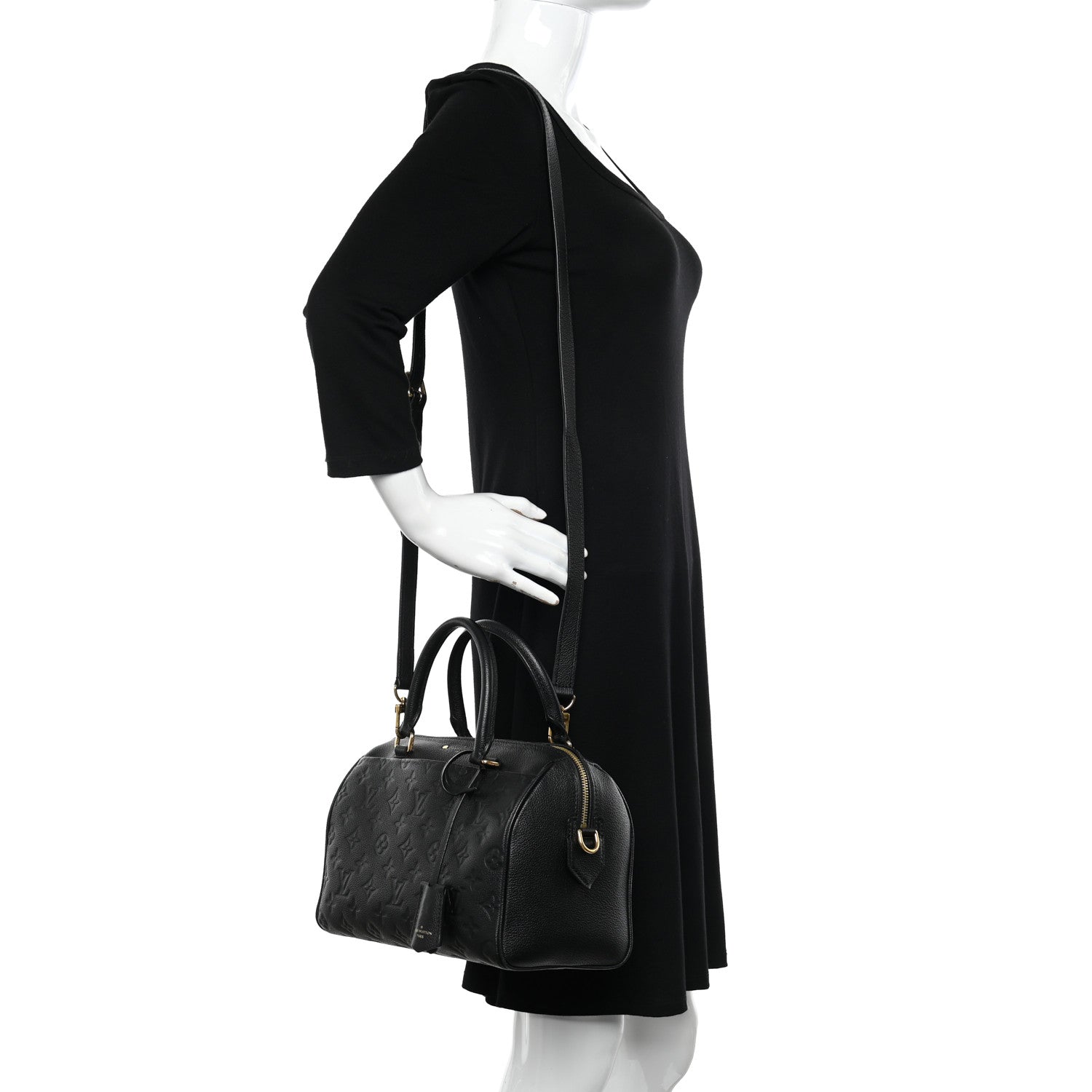 Louis Vuitton Empreinte Speedy Bandouliere 25 NM Black 2 of 13