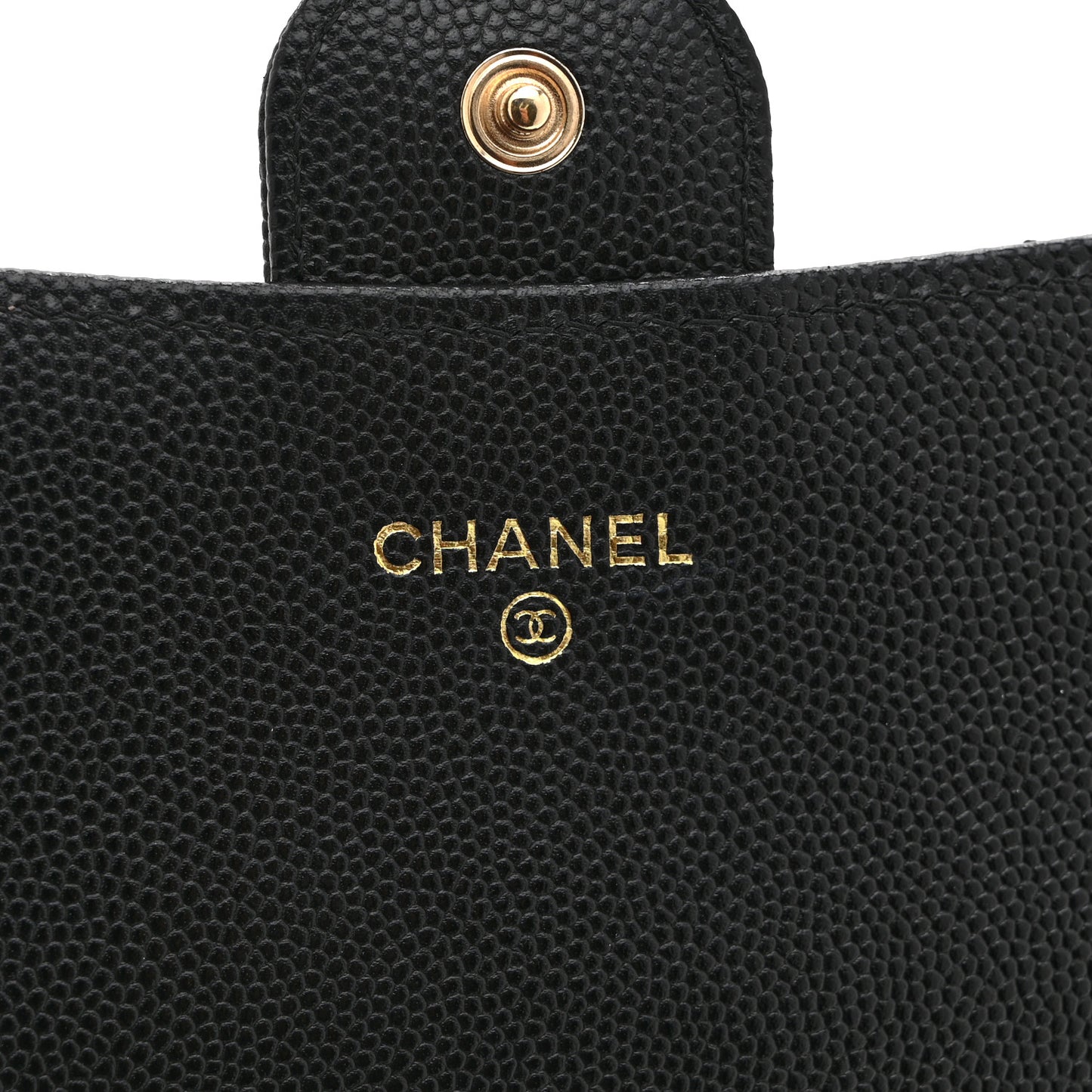 Caviar Quilted Phone Holder Wallet on Removable Chain Black