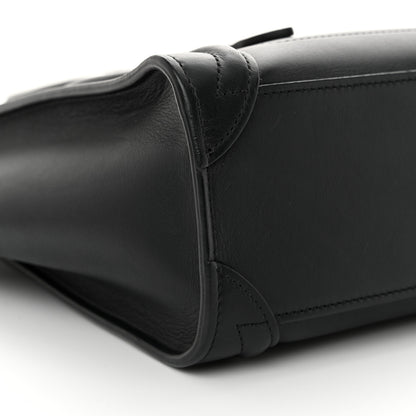 Celine Smooth Calfskin Nano Luggage Black 9 of 13