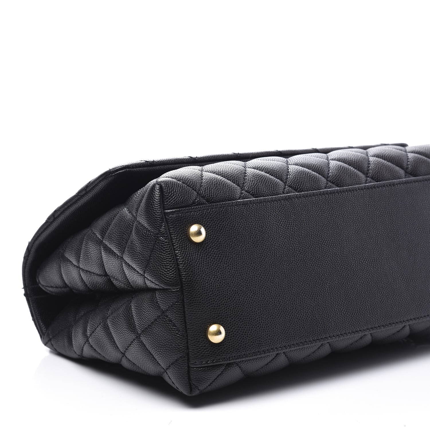 Chanel Caviar Lizard Embossed Quilted Small Coco Handle Flap Black 5 of 10