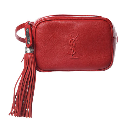 Saint Laurent Lambskin Monogram Lou Belt Bag Red 1 of 8