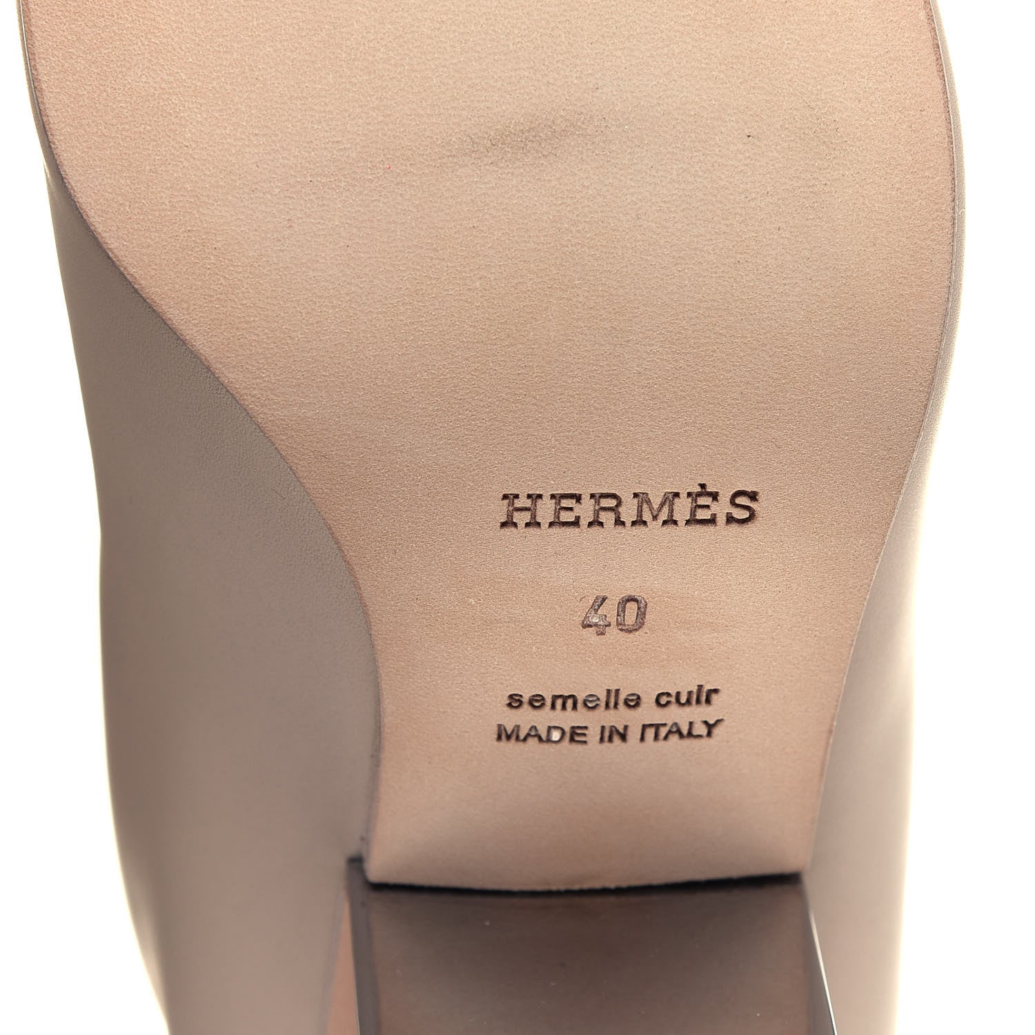 Hermes Calfskin Britney Boots 40 Beige 6 of 8