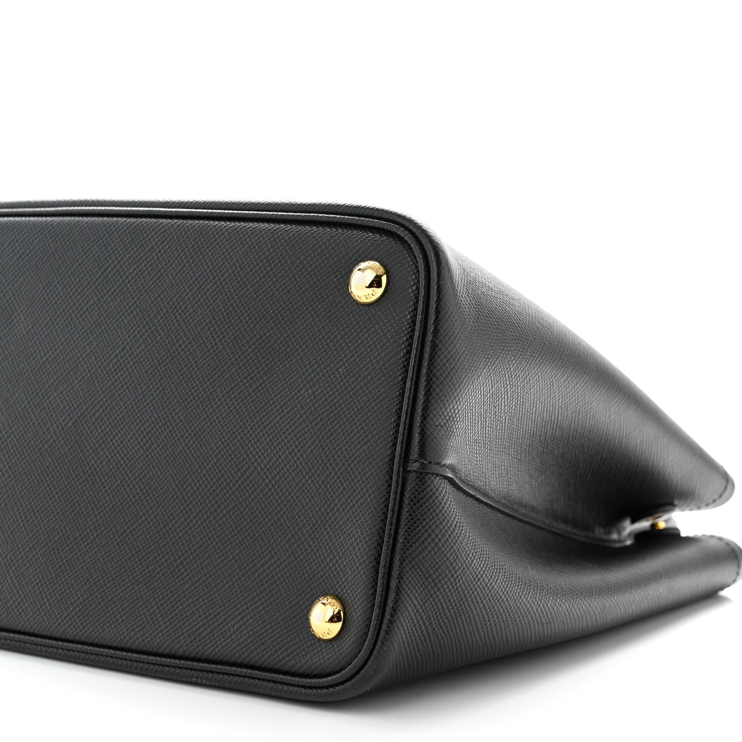 Prada Saffiano Cuir Large Double Bag Black Mughetto 9 of 9
