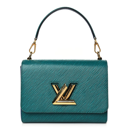 Louis Vuitton Epi Twist Shoulder Bag MM Emeraude Indigo 1 of 9