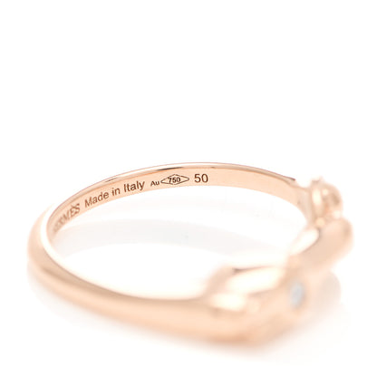 Hermes 18K Rose Gold Diamond TPM Galop Ring 50 5.25 6 of 7