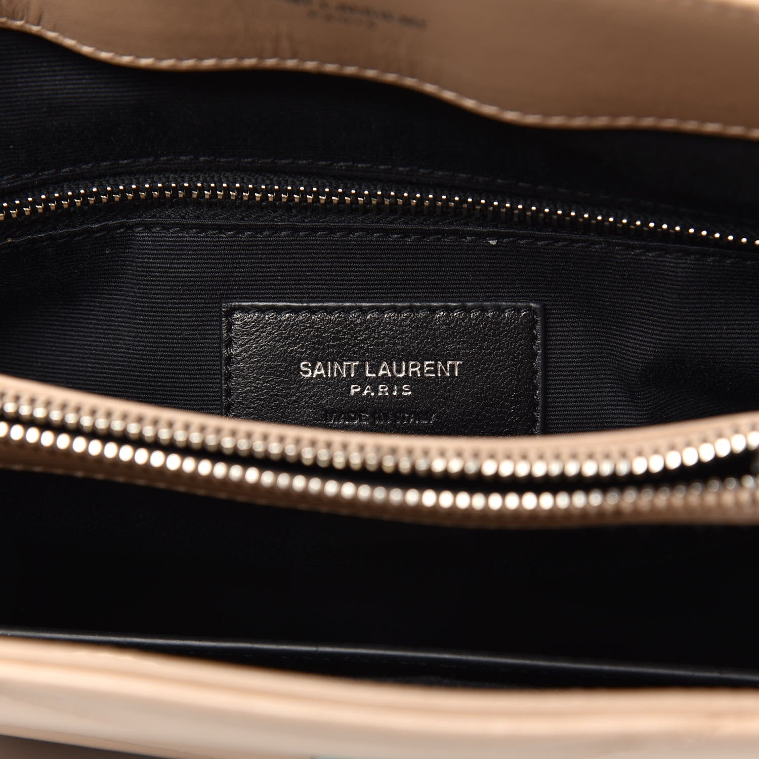 Saint Laurent Calfskin Y Quilted Monogram Medium Loulou Satchel Dark Beige 7 of 13