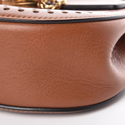 Chloe Calfskin Perforated Mini Drew Shoulder Bag Caramel 13 of 14