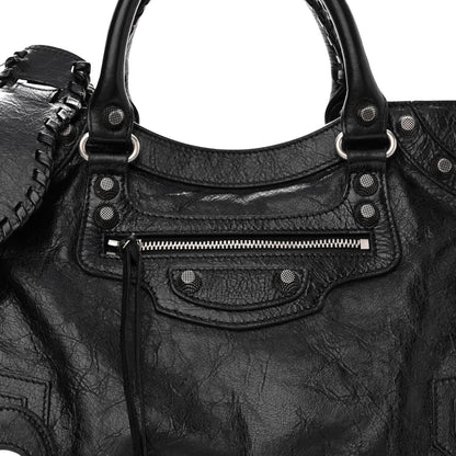 Balenciaga Agneau Arena Neo Cagole City Handbag Black 7 of 10