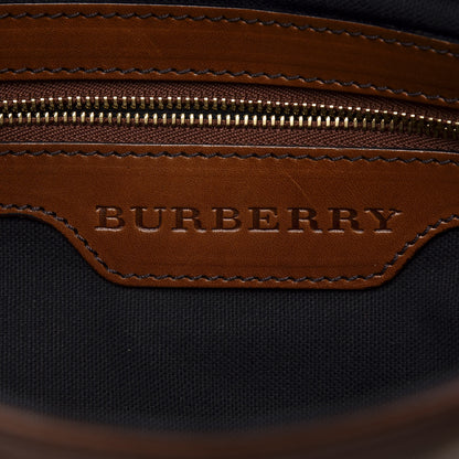 Burberry House Check Bridle Calfskin Medium Lynher Tote Dark Tan 7 of 14