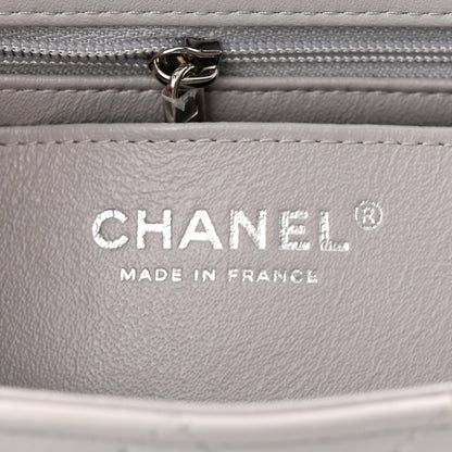 Chanel Lambskin Quilted Mini Rectangular Flap Grey 6 of 11