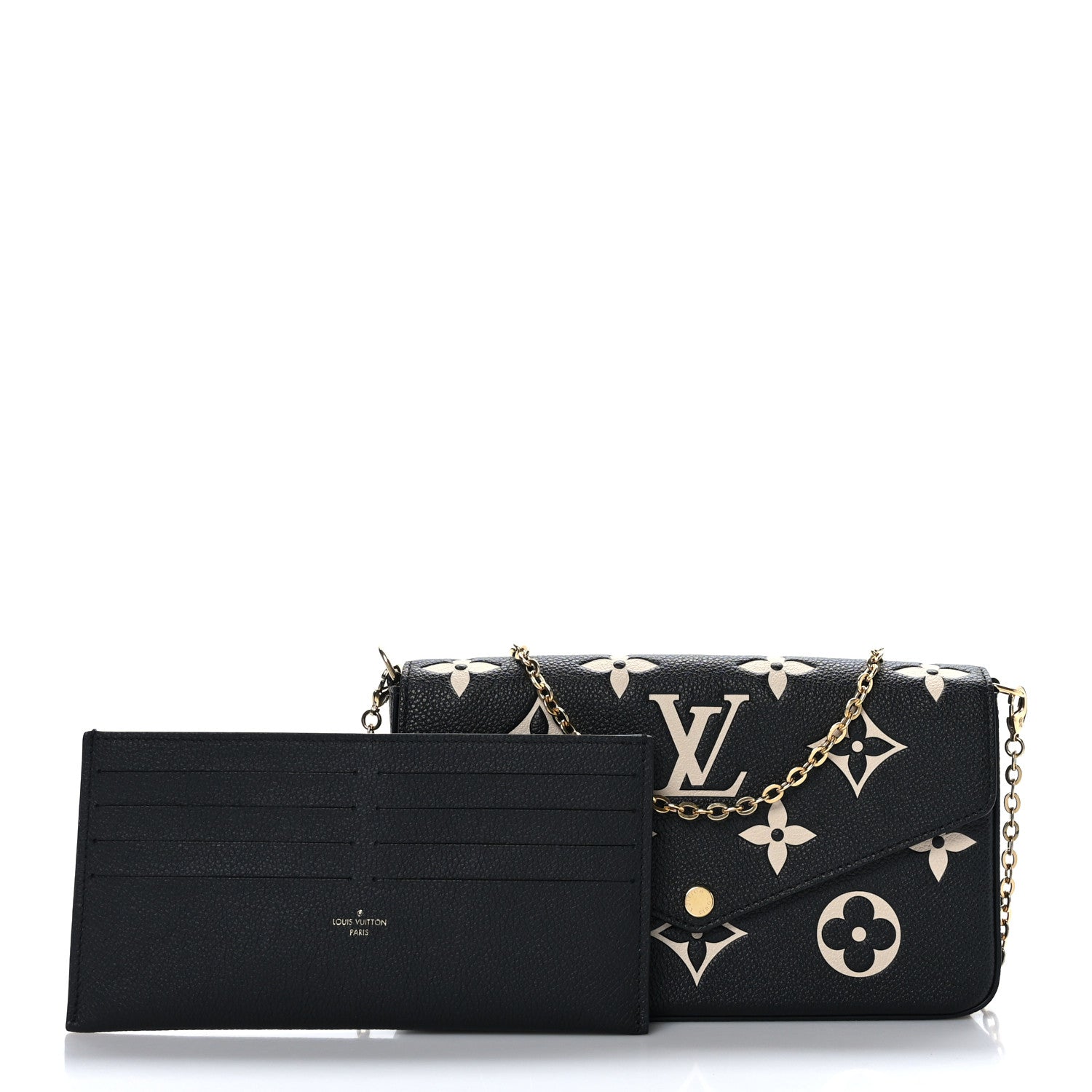 Louis Vuitton Empreinte Monogram Giant Felicie Pochette Black Beige 3 of 9