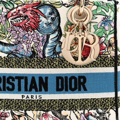Christian Dior Canvas D-Constellation Embroidered Medium Lady D-Lite Latte Multicolor 8 of 11