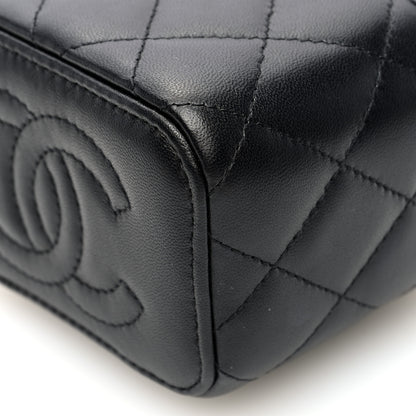 Chanel Lambskin Quilted Mini Vanity Case With Chain Black 10 of 10