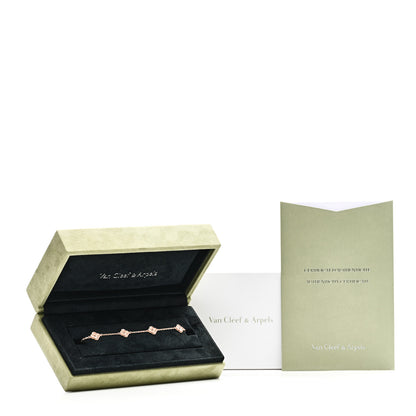 Van Cleef & Arpels 18K Rose Gold 6 Motifs Sweet Alhambra Bracelet 5 of 5