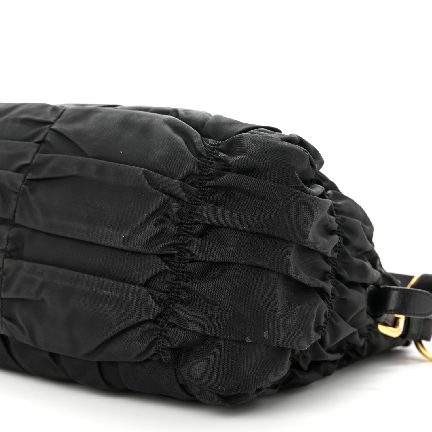 Prada Tessuto Nylon Nappa Braided Gaufre Shopping Satchel Black 10 of 12