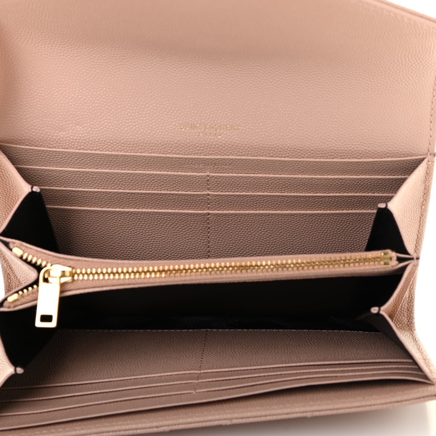 Grain De Poudre Matelasse Chevron Monogram Wallet Pale Pink