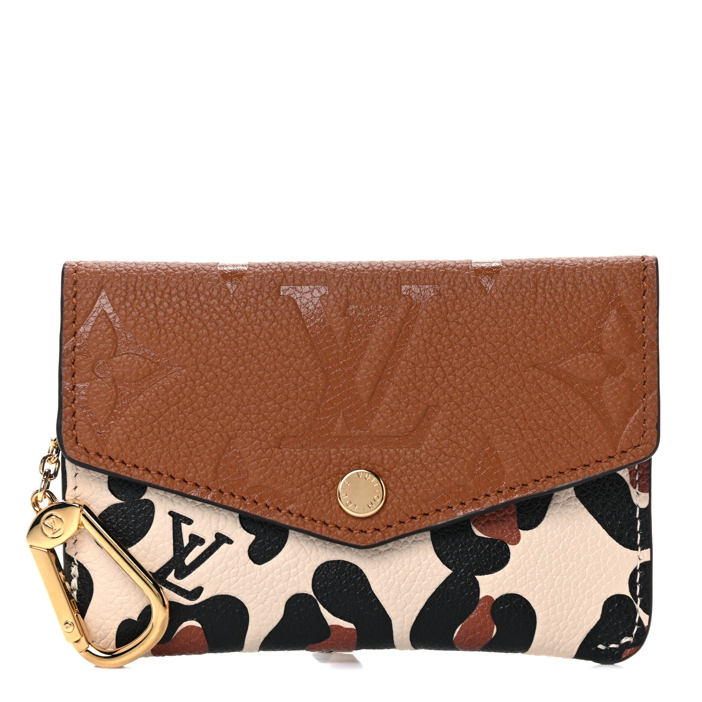 Empreinte Monogram Giant Wild At Heart Key Pouch Caramel