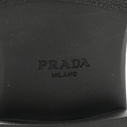 Prada Spazzolato Metal Triangle Logo 50mm Loafers 38.5 Black 7 of 13