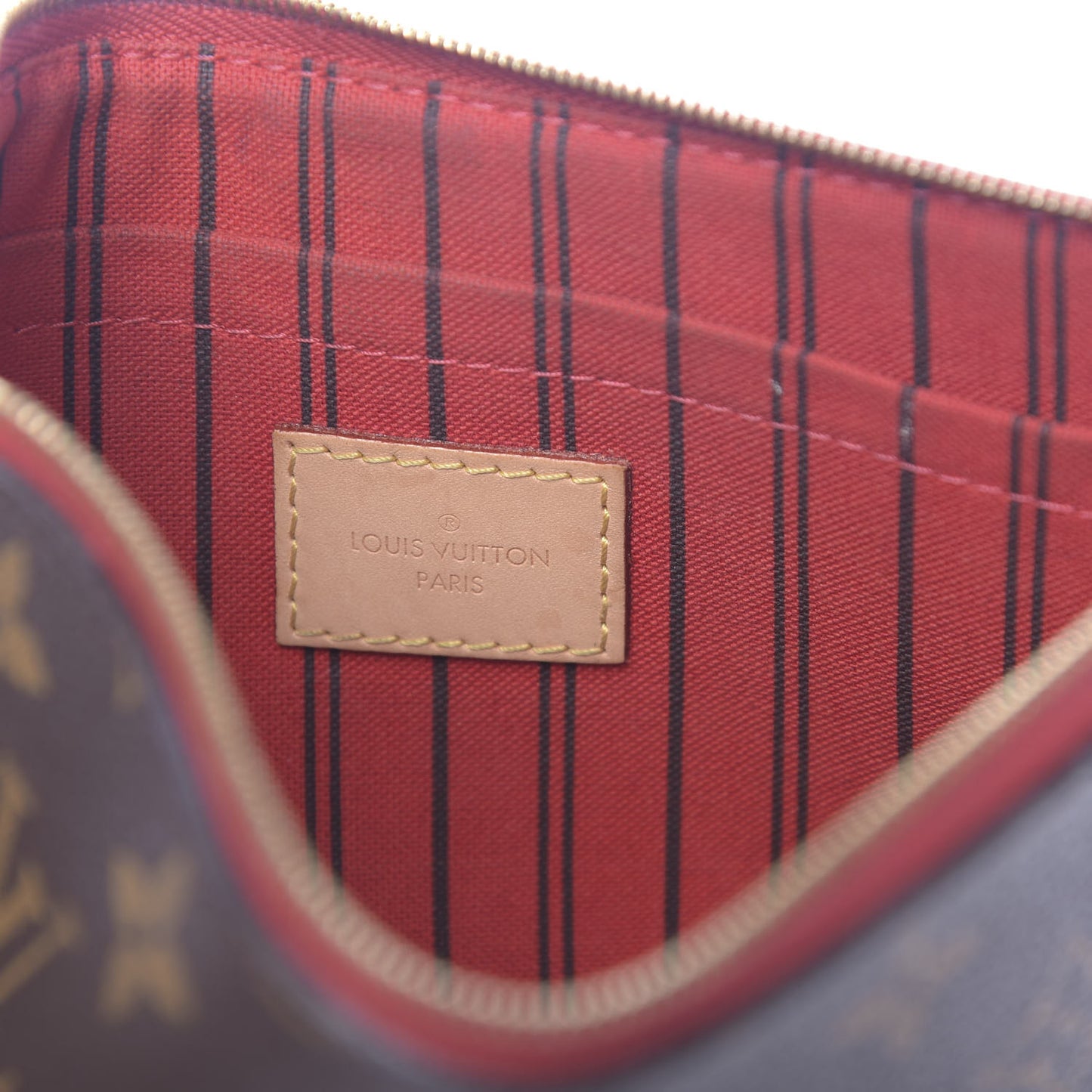 Monogram Neverfull MM GM Pochette Cherry