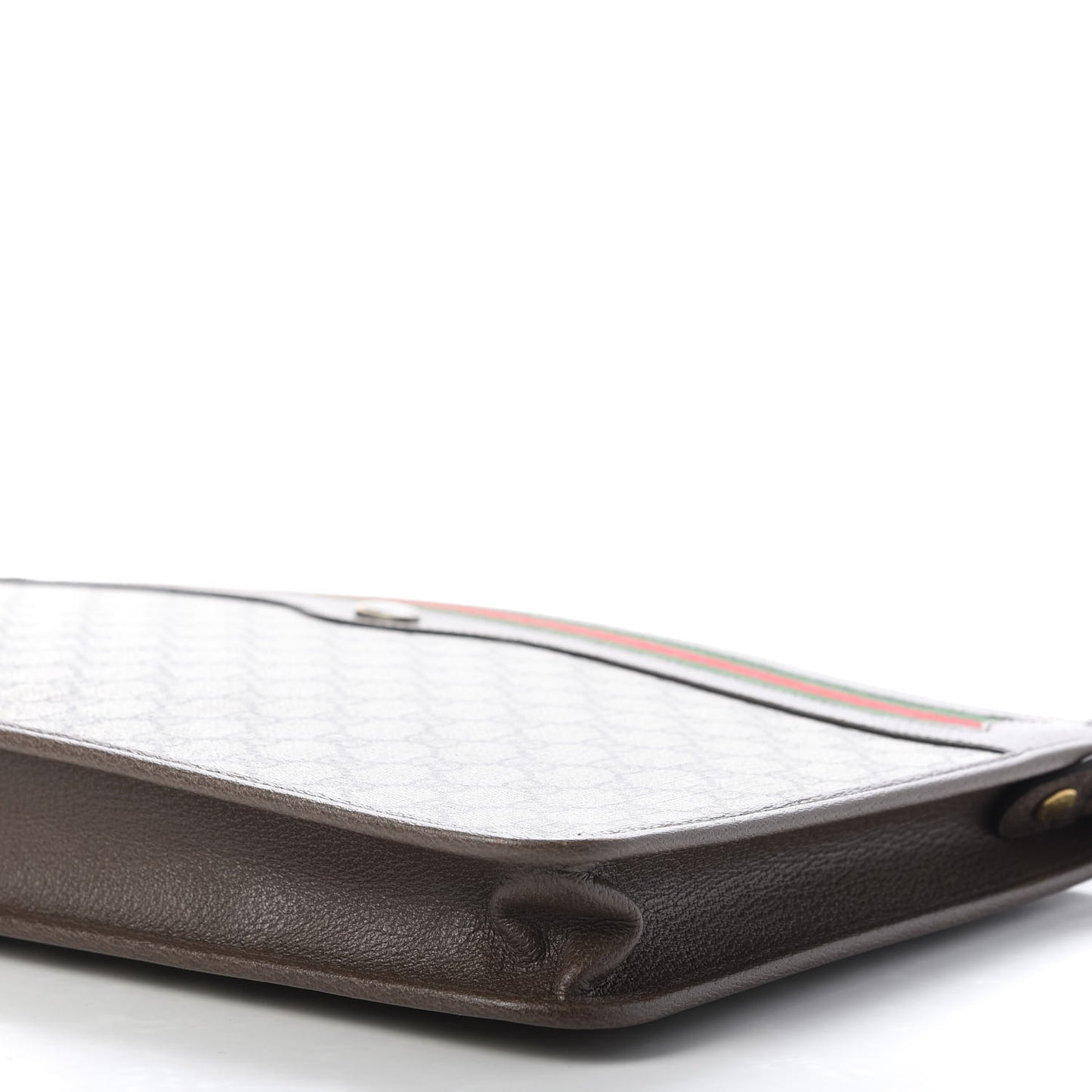 GG Supreme Monogram Textured Calfskin Web Ophidia Documents Holder Beige Ebony New Acero