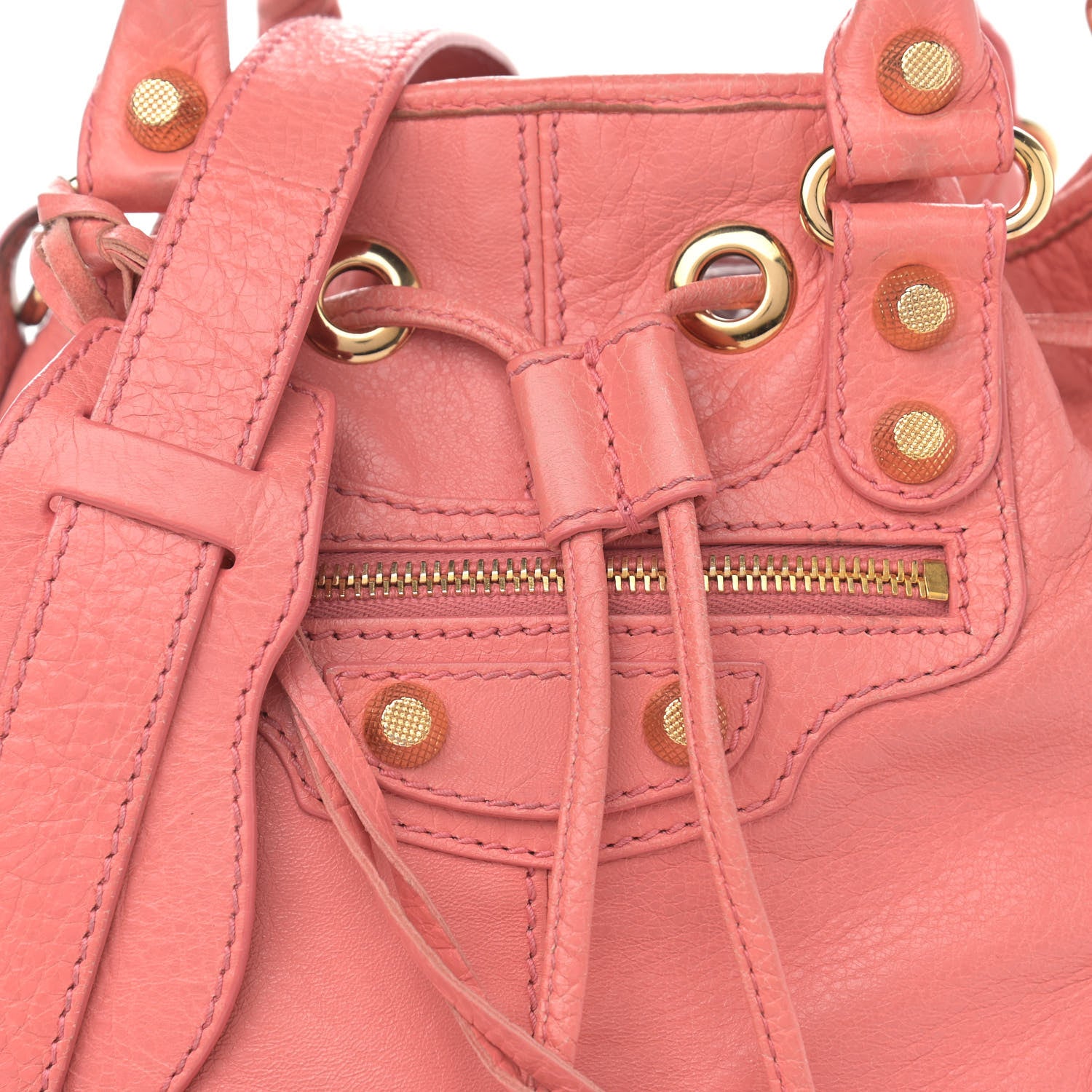 Balenciaga Agneau Giant 12 Gold Hardware Mini Pompon Rose Azalee 8 of 13