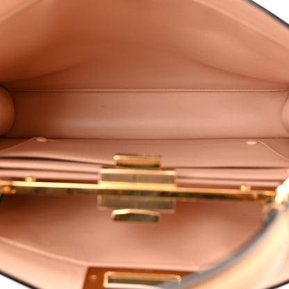 Fendi Vitello Seta Shiny Nappa Medium Peekaboo I SEE U Satchel Miele Scuro Light Rose 5 of 10