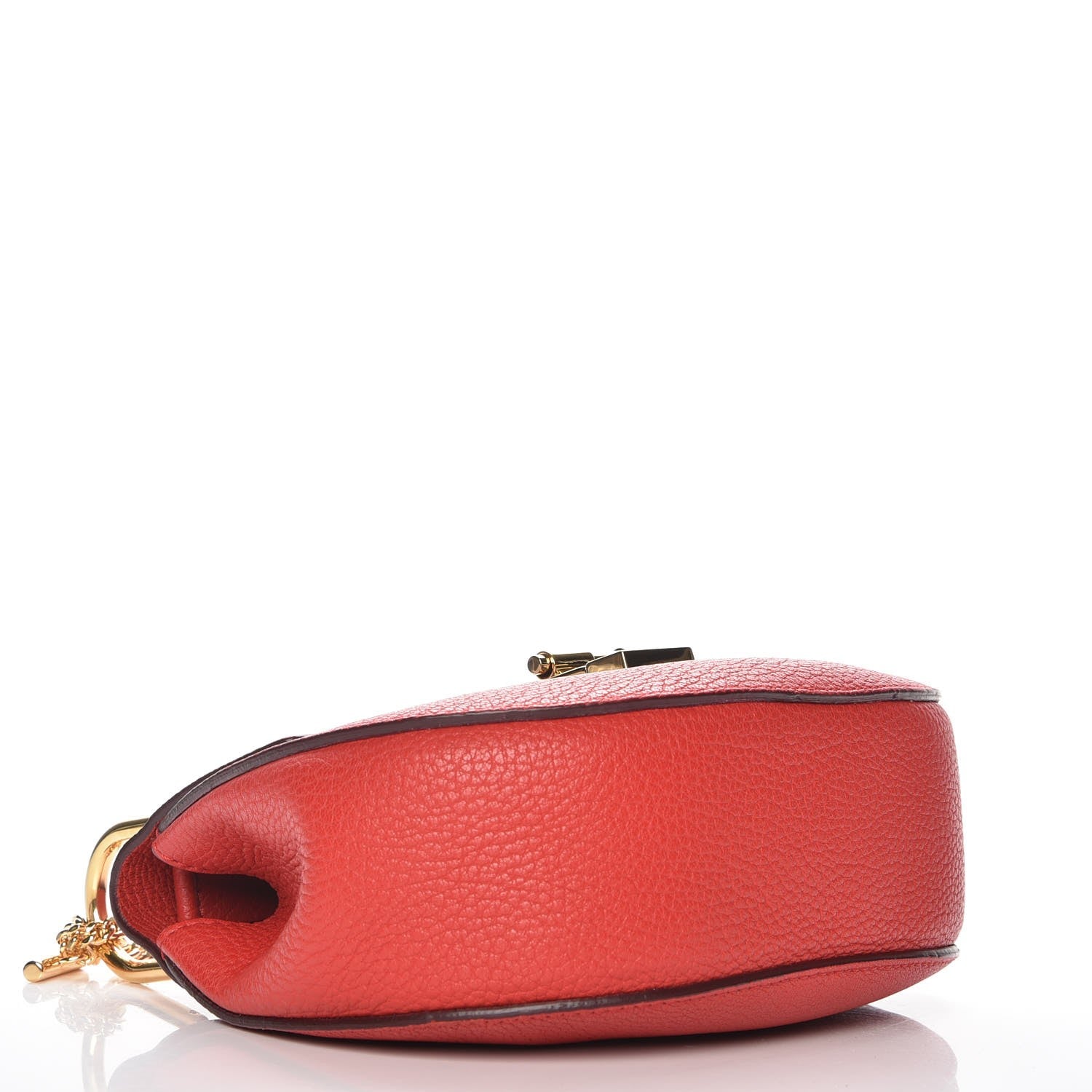 Chloe Grained Lambskin Mini Drew Shoulder Bag Plaid Red 4 of 8