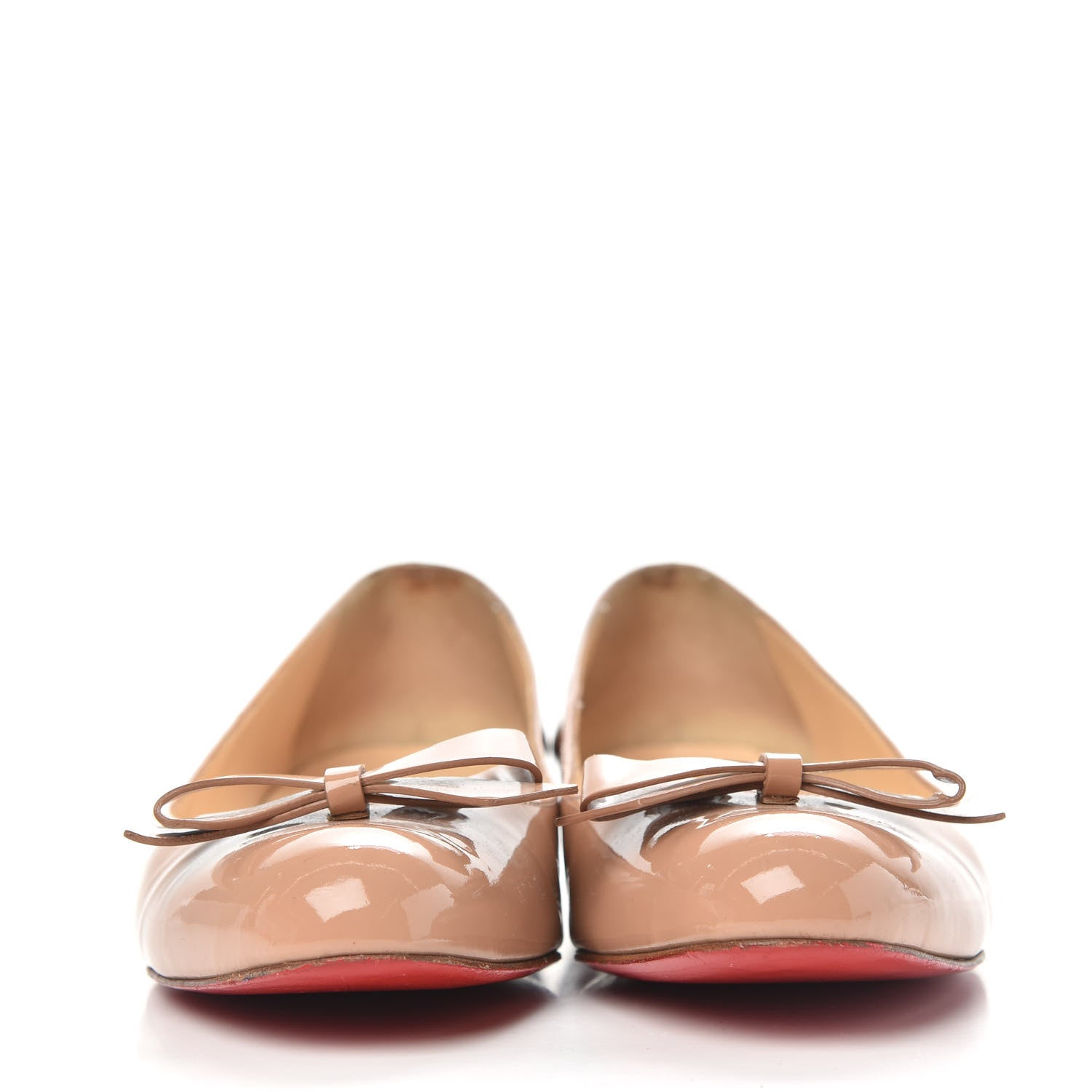Christian Louboutin Patent Vinodo Flats 38.5 Nude 3 of 10