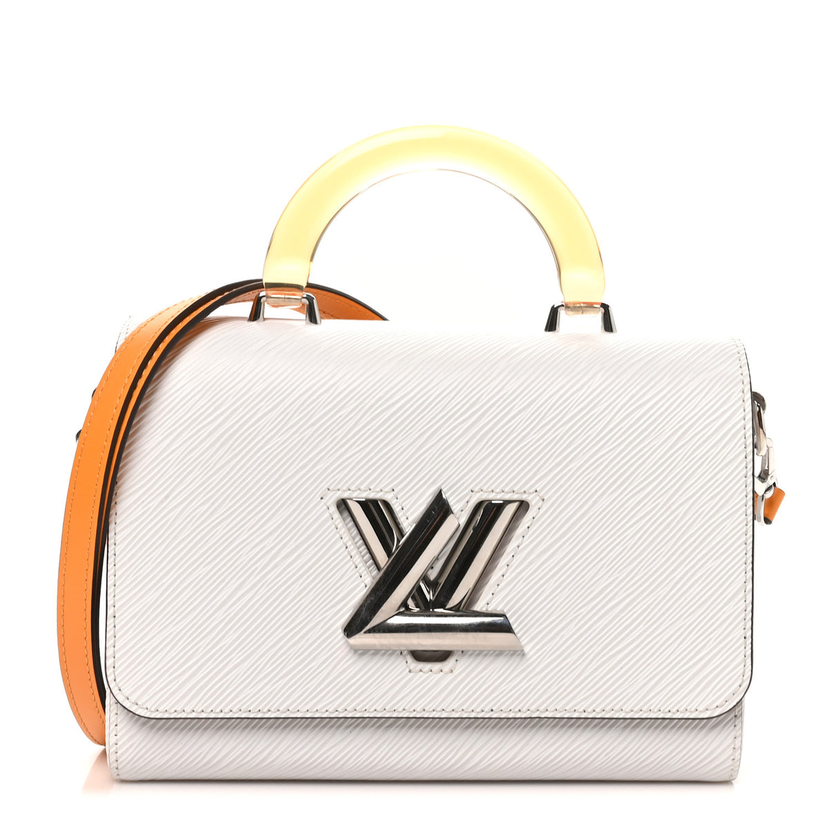 Louis Vuitton Epi Plexiglass Twist Shoulder Bag MM White 1 of 11
