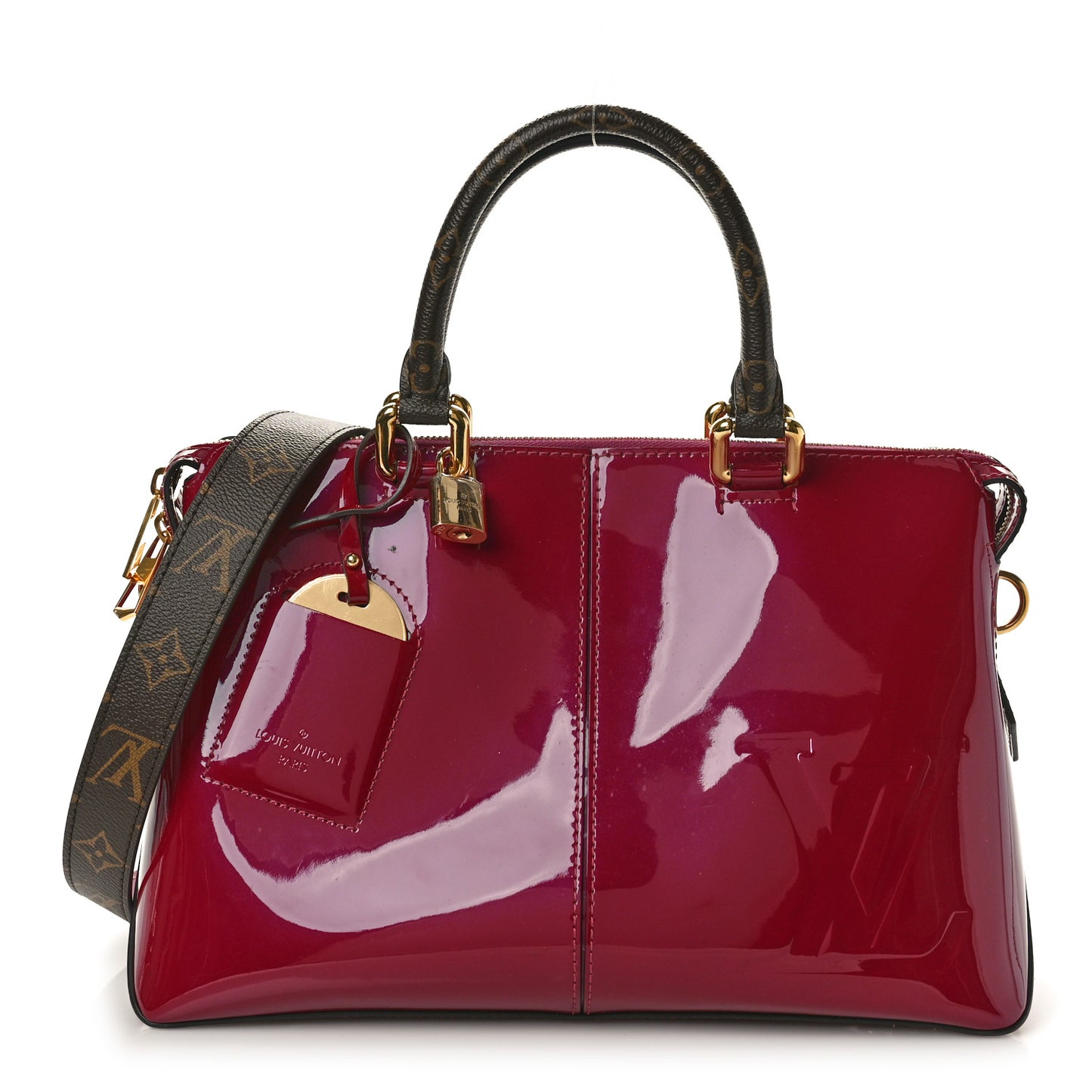 Patent Calfskin Miroir Tote Magenta