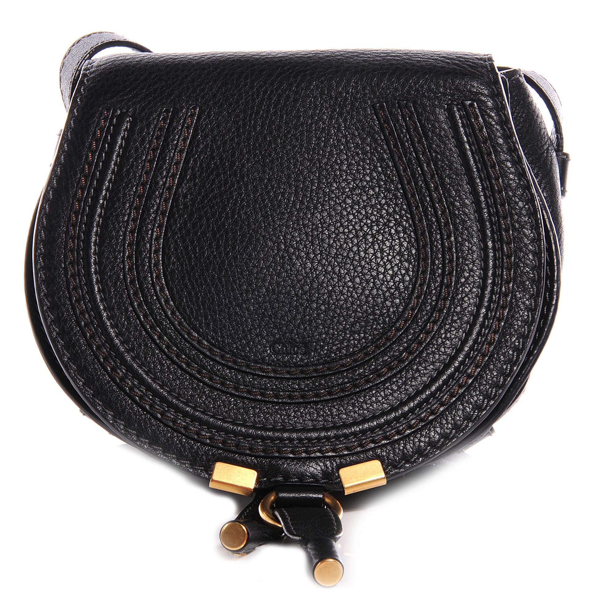 Chloe Calfskin Small Marcie Round Crossbody Bag Black 1 of 9