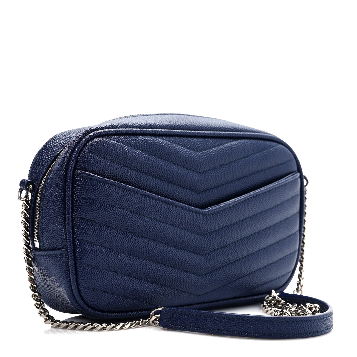 Saint Laurent Grain De Poudre Matelasse Monogram Mini Lou Camera Bag Azure Blue 3 of 9
