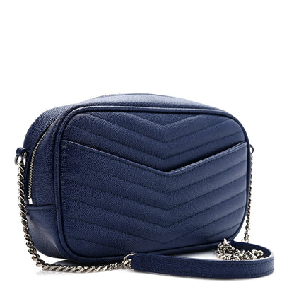Saint Laurent Grain De Poudre Matelasse Monogram Mini Lou Camera Bag Azure Blue 3 of 9