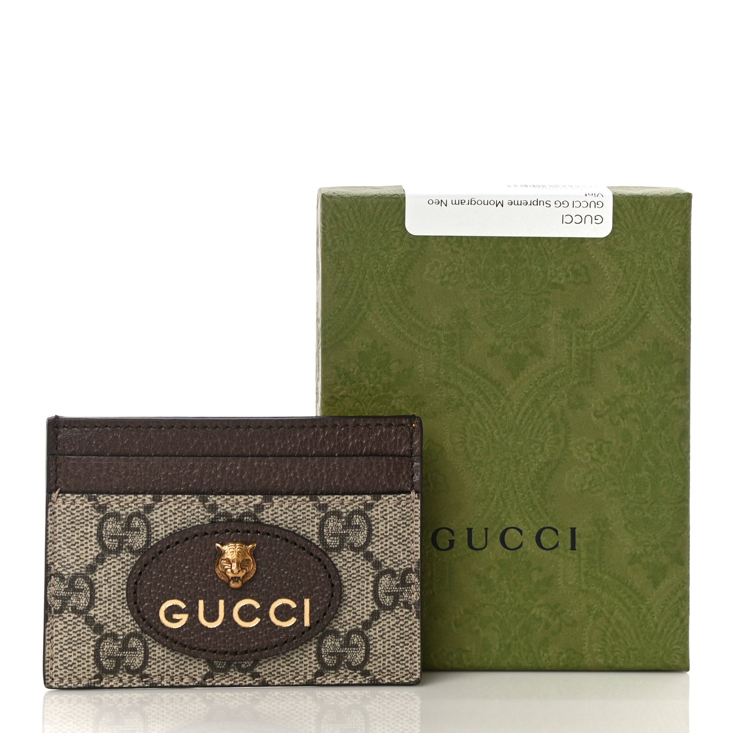 GG Supreme Monogram Neo Vintage Card Holder Beige Crop New Acero