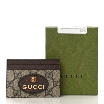 Gucci GG Supreme Monogram Neo Vintage Card Holder Beige Crop New Acero 10 of 10