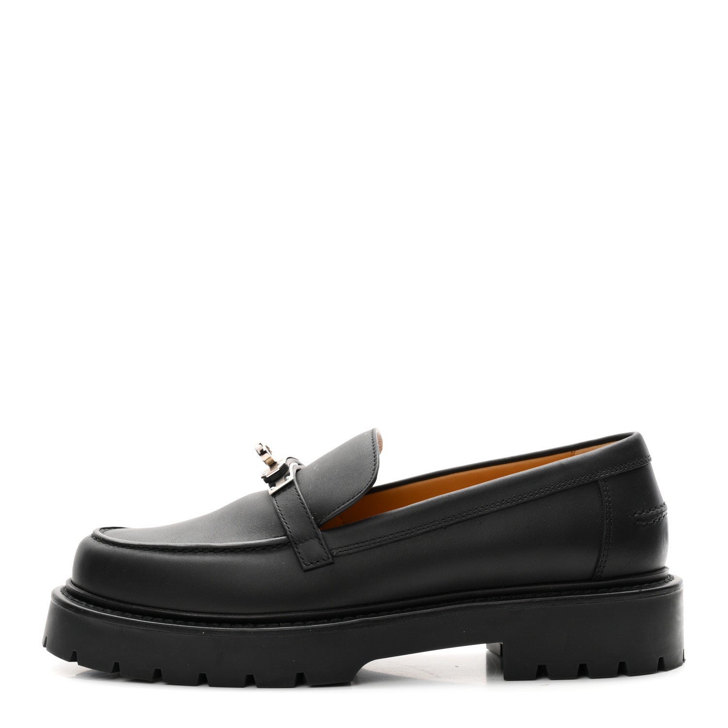 Hermes Calfskin First Derby Shoes 38 Black 1 of 10