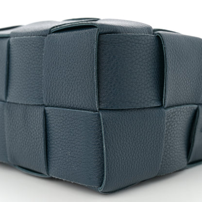 Bottega Veneta Grained Calfskin Maxi Intrecciato Brick Cassette Bag Deep Blue 10 of 11
