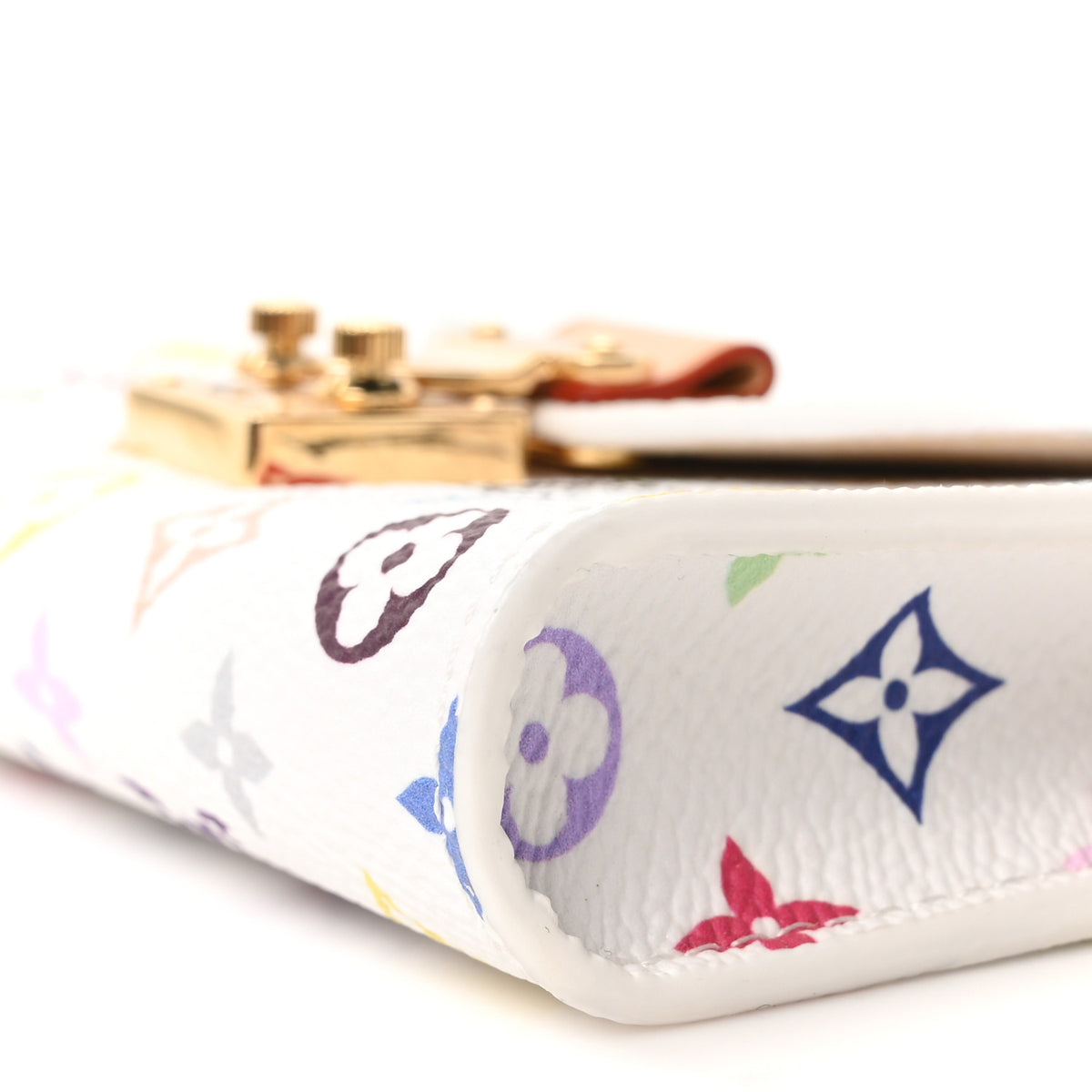 LV X TM Monogram Multicolor Pouch Metis Belt White