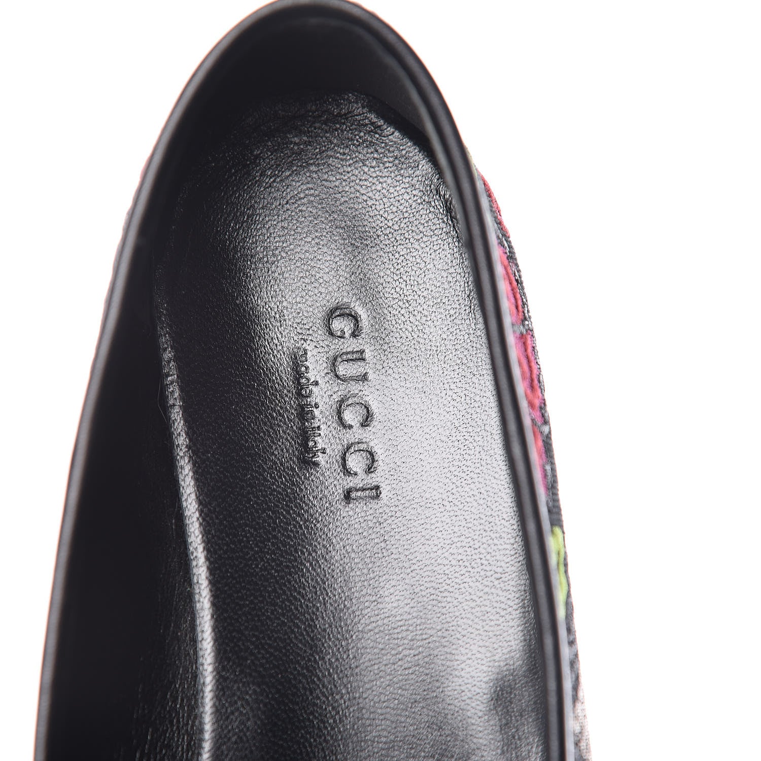 Gucci Floral Jacquard Horsebit Womens Jordaan Loafers 37.5 Multi 8 of 15